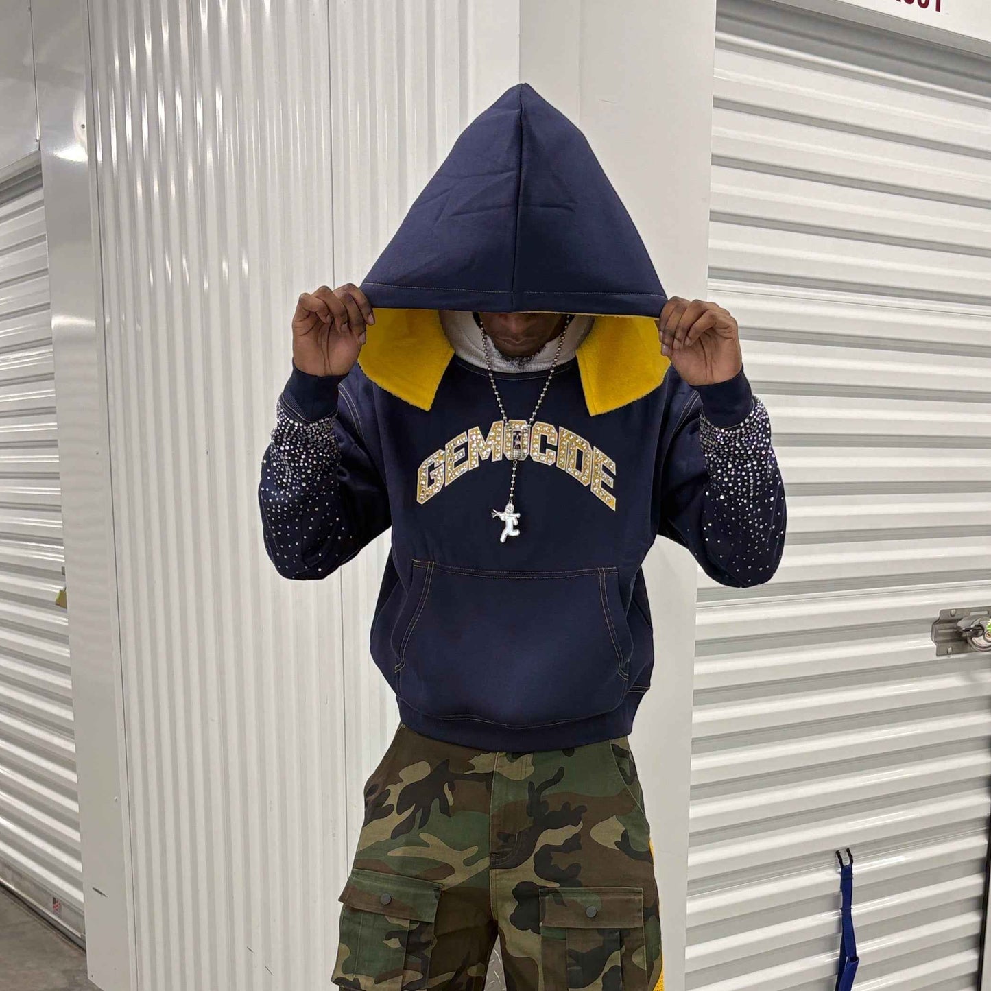 “Jewel Thief” Hoodie (Navy/Yellow)