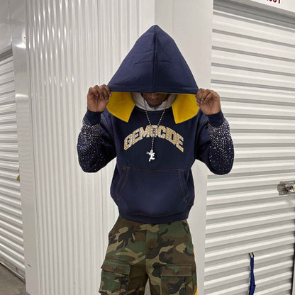 “Jewel Thief” Hoodie (Navy/Yellow)