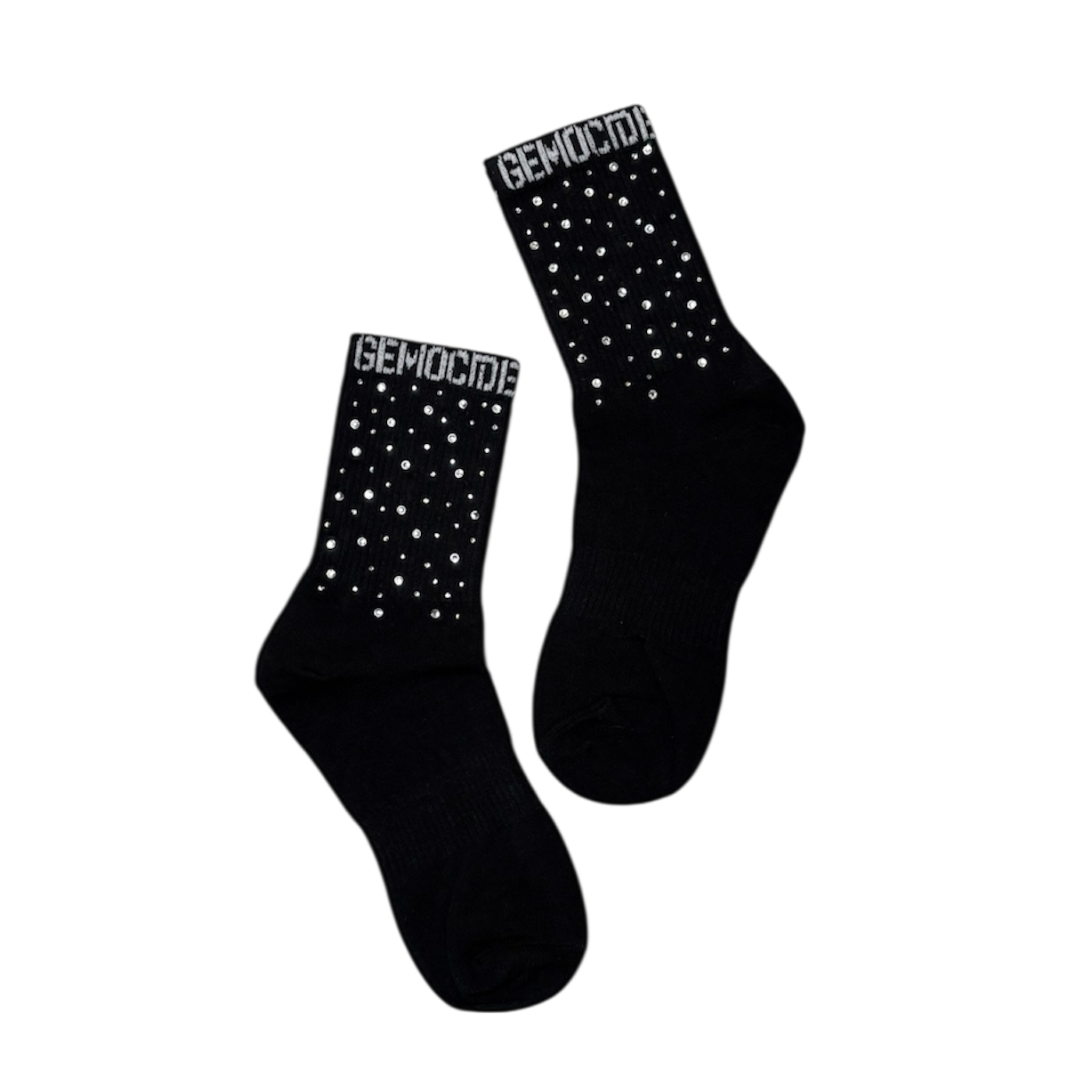 Black Rhinestone Socks