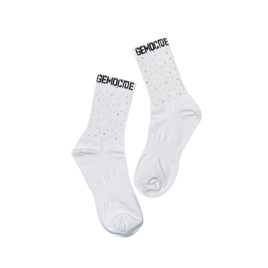 White Rhinestone Socks